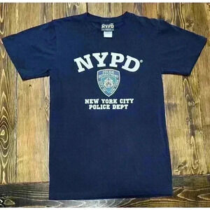 NYPD Short Sleeve Shirt Size Small Blue